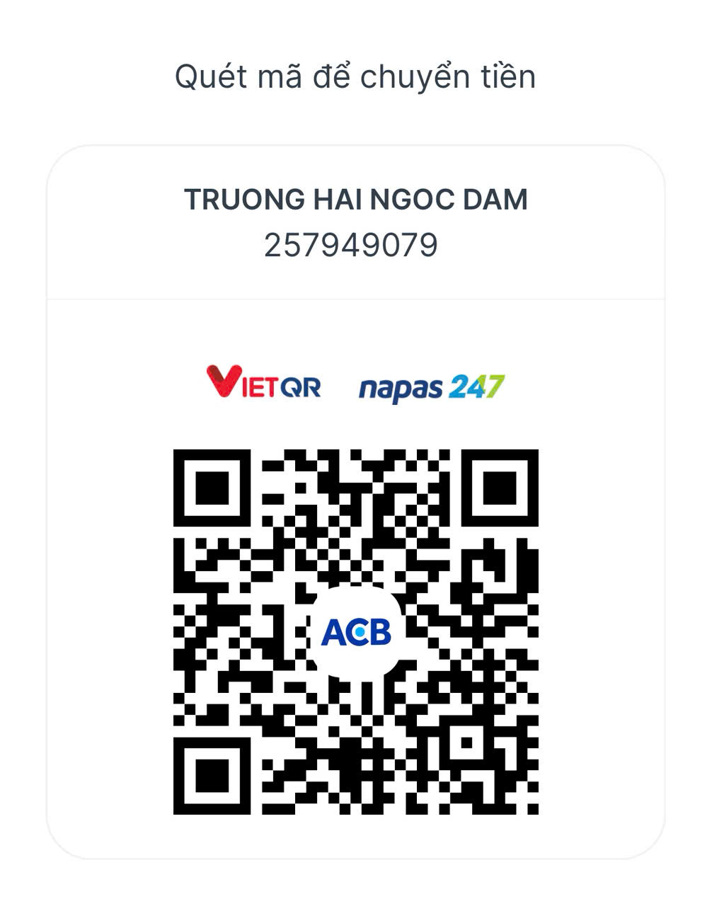 Mã QR Ủng Hộ Cafe